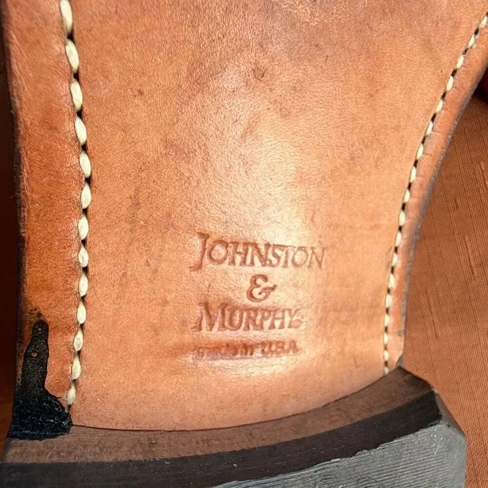 Johnston & Murphy Melton Cap Toe Men’s Black Dress Shoe size 12